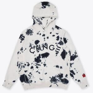 NWOT CHNGE COOKIES & CREAM UNIVERISITY LOGO TIE DYE HOODIE Small